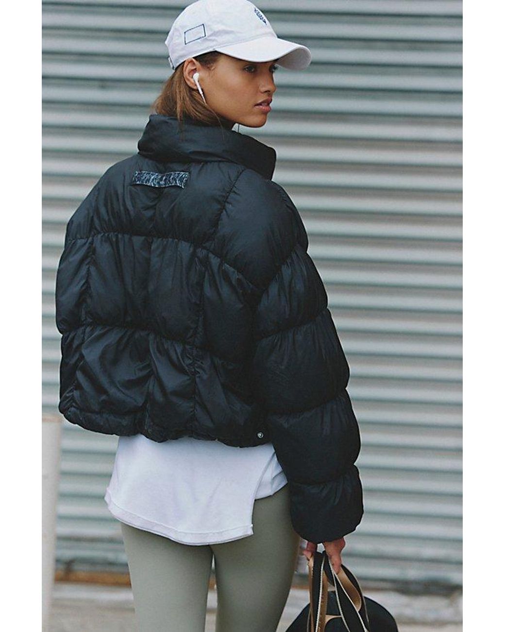 Fp Movement Gray In A Bubble Puffer Jacket