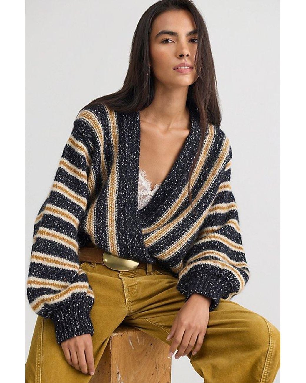 Free People Multicolor Paper Planes Pullover