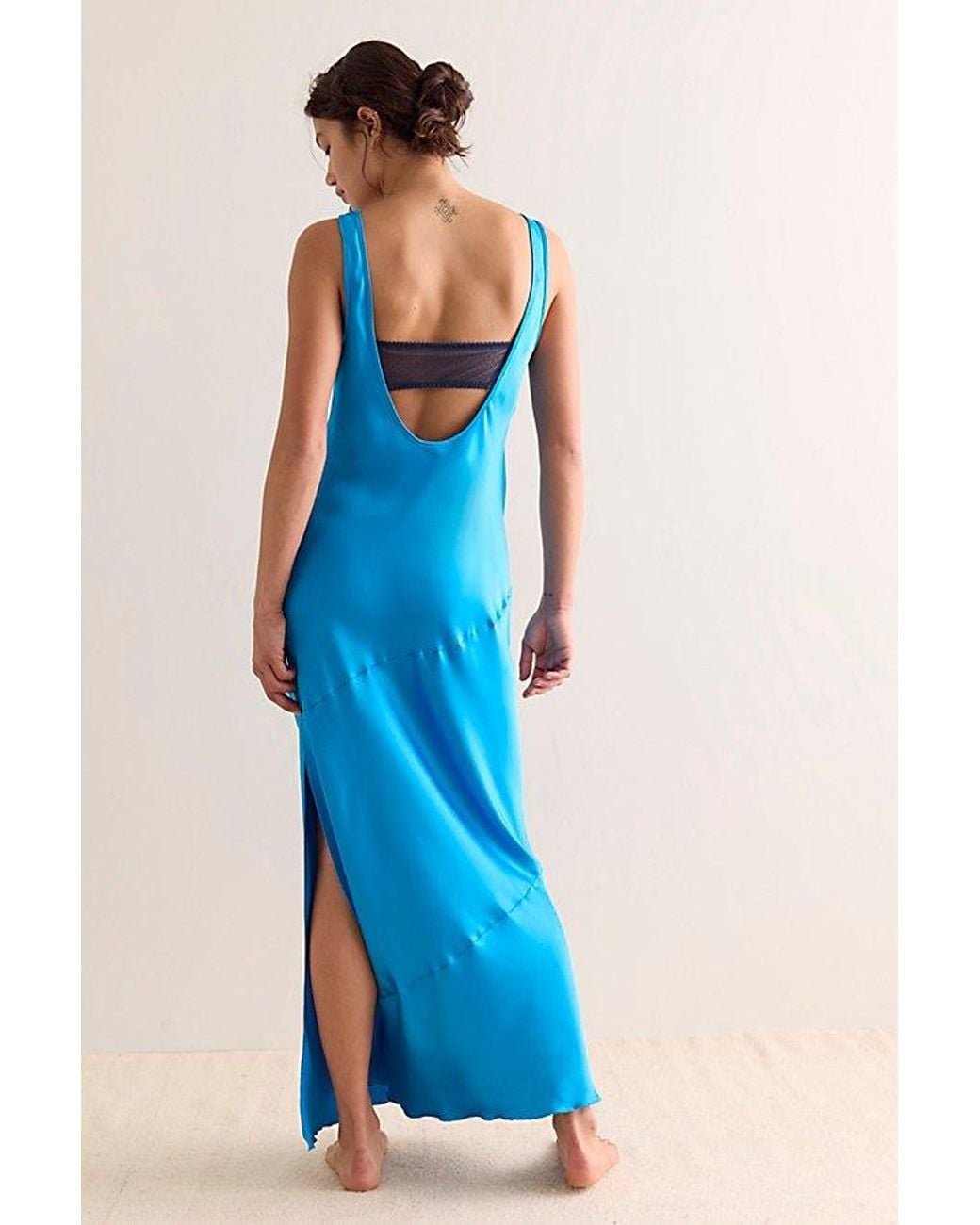 Intimately By Free People Blue Simply The Best Maxi Slip Dress By