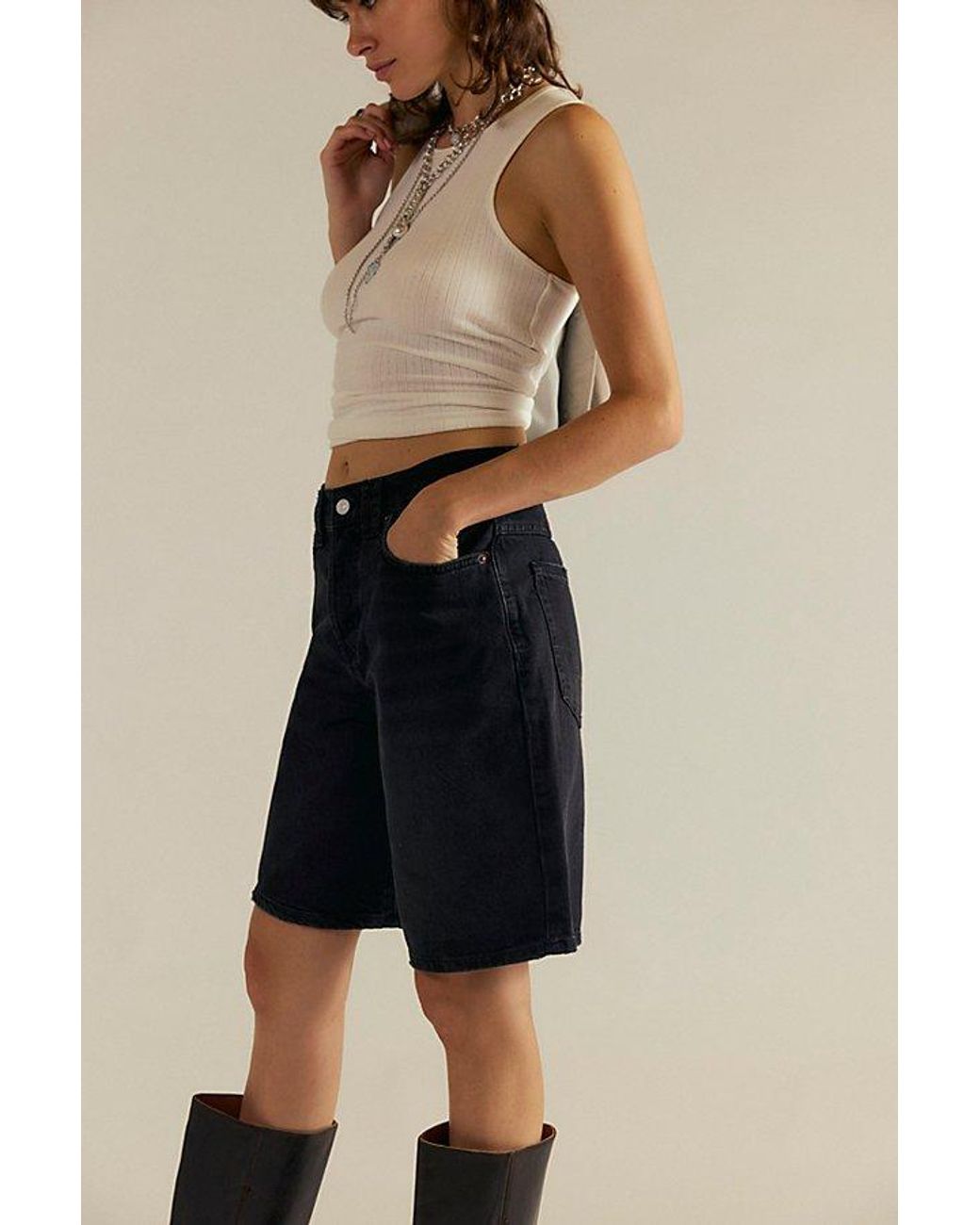 Free People Black Montana Shorts