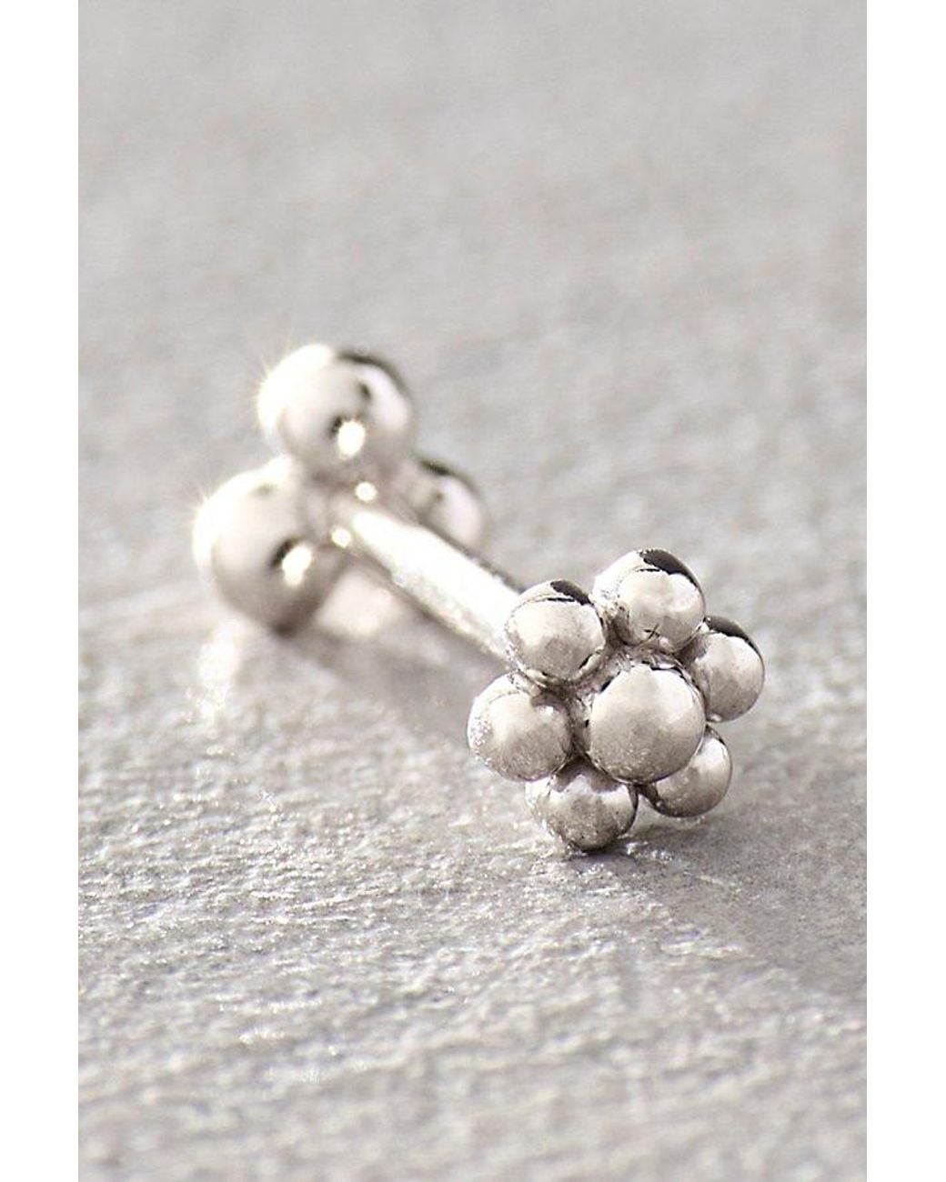 Maria Tash Gray Ball Trinity 3Mm Stud Earring