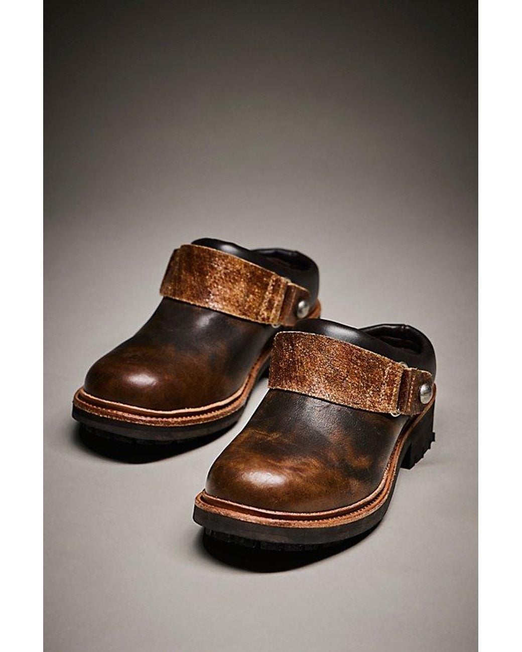 Free People Brown Remy Mules
