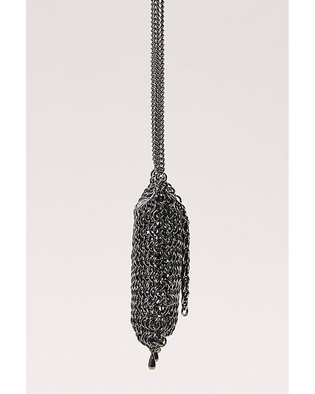 Free People Gray Chainmail Mini Bag