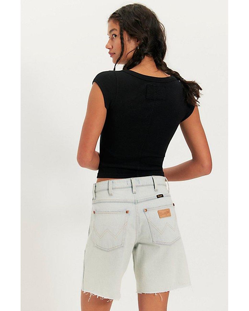 Wrangler Black Mid-Thigh Cowboy Shorts