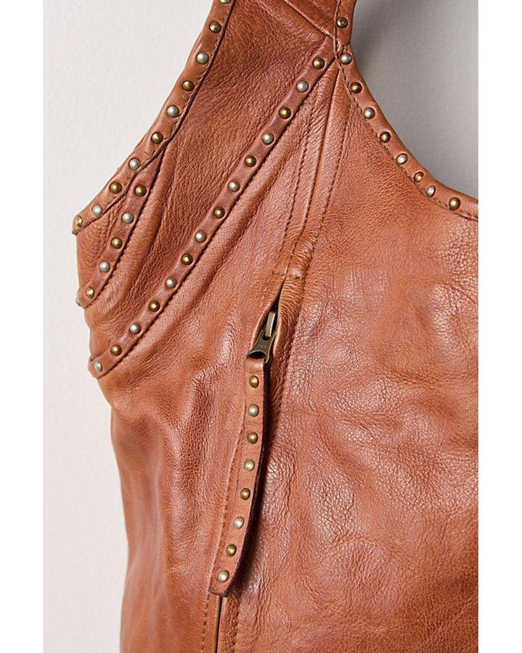Free People Brown Sawyer Stud Tote