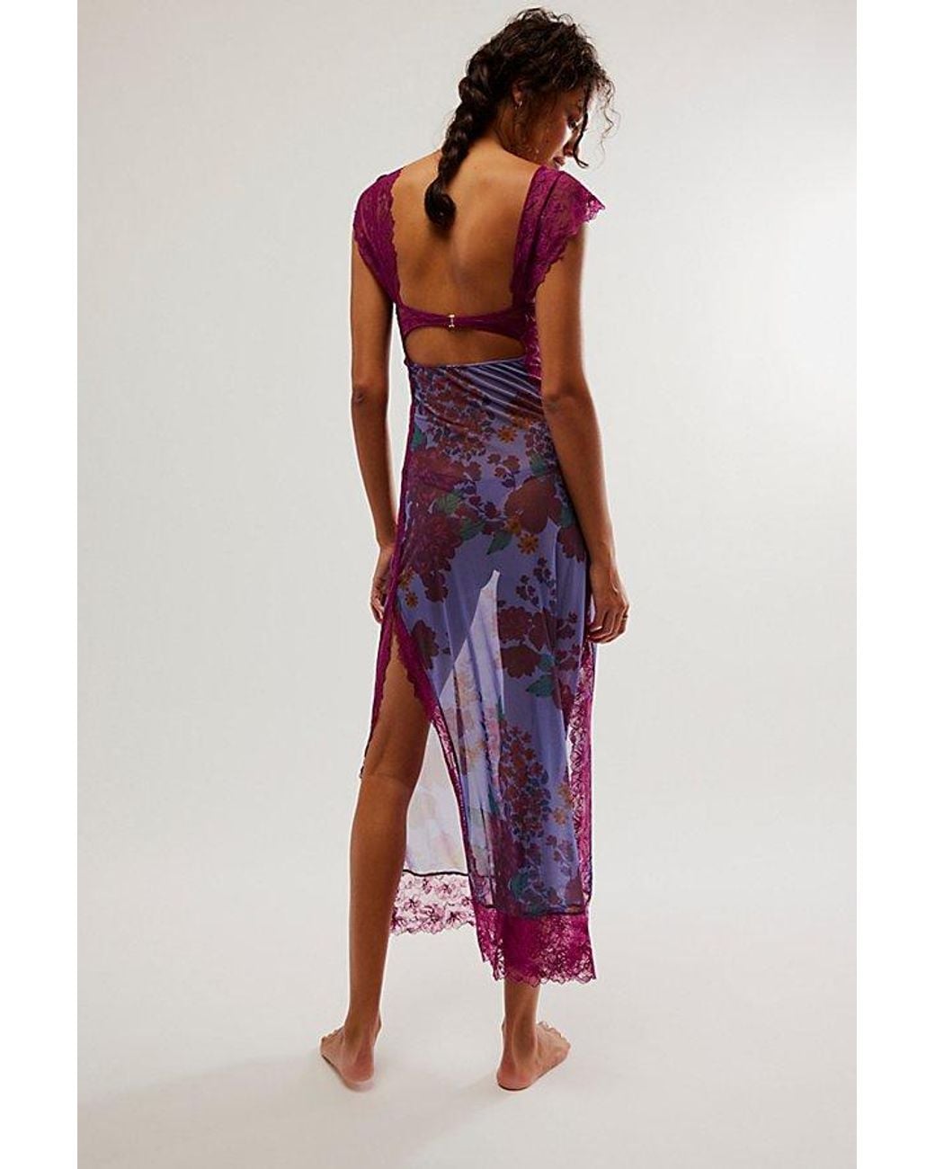 chinese dress ladies Free People Suddenly Fine Maxi Slip/Birch Combo – Thecottageboutique main image 1
