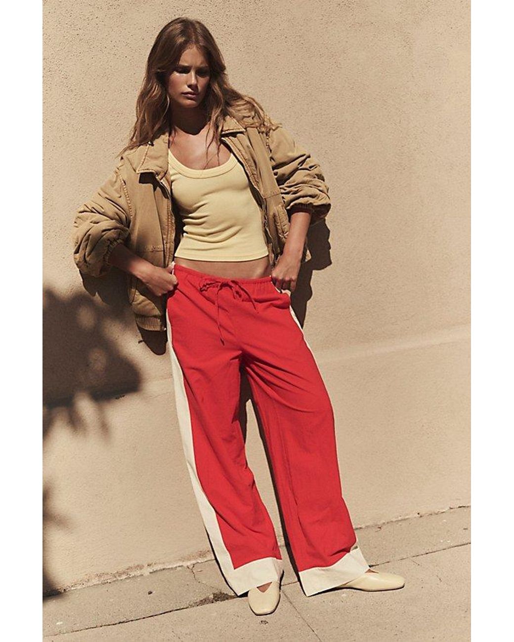 free-est Red Walk My Way Pants By
