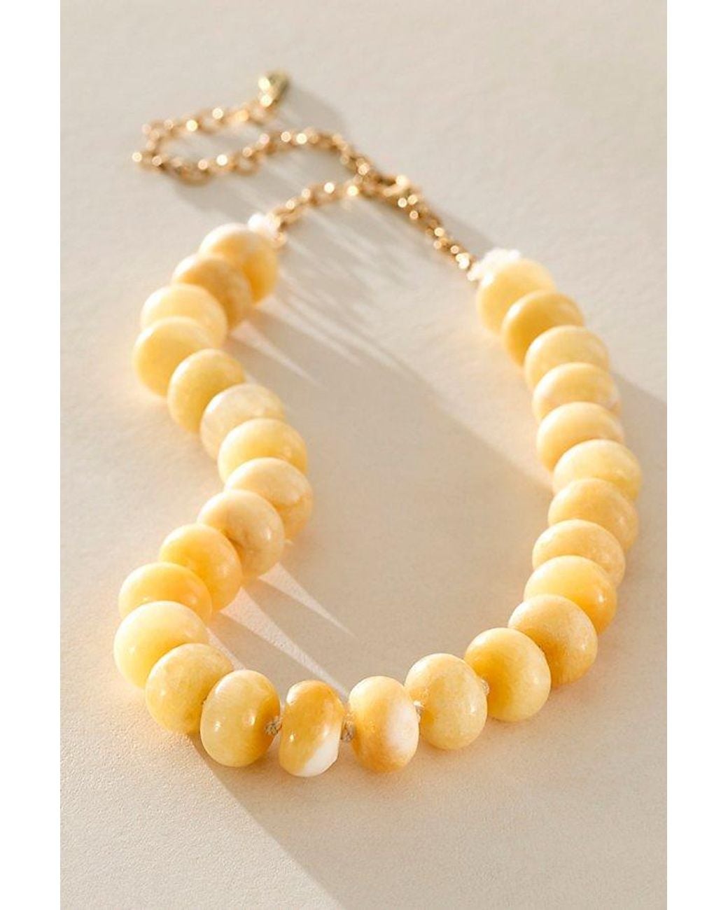 Free People Brown Sabina Semiprecious Beaded Stone Choker Necklace
