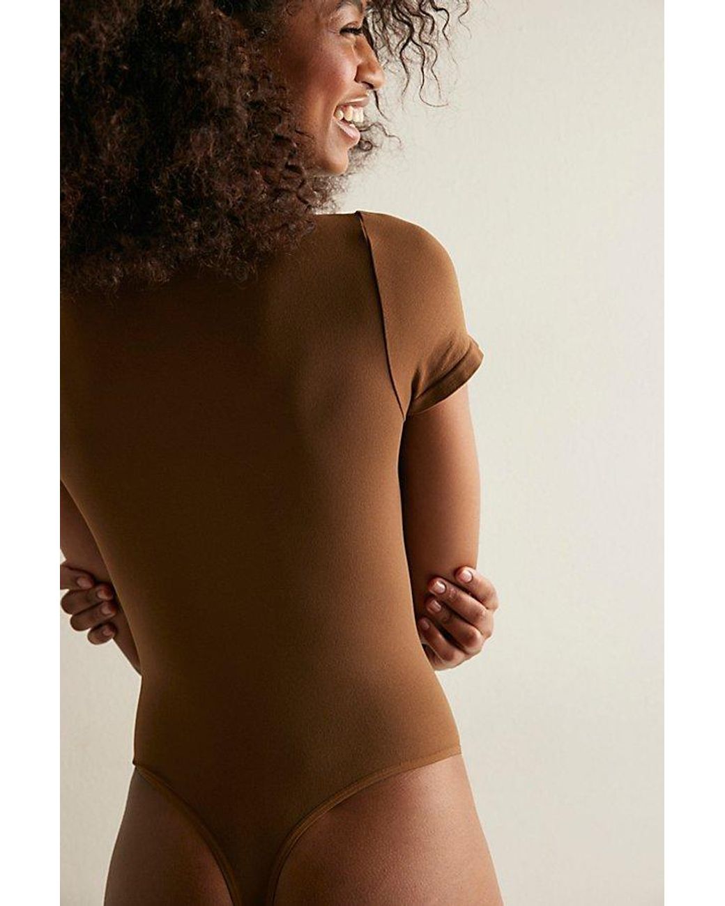 Intimately By Free People Brown Clean Lines Tee Bodysuit By