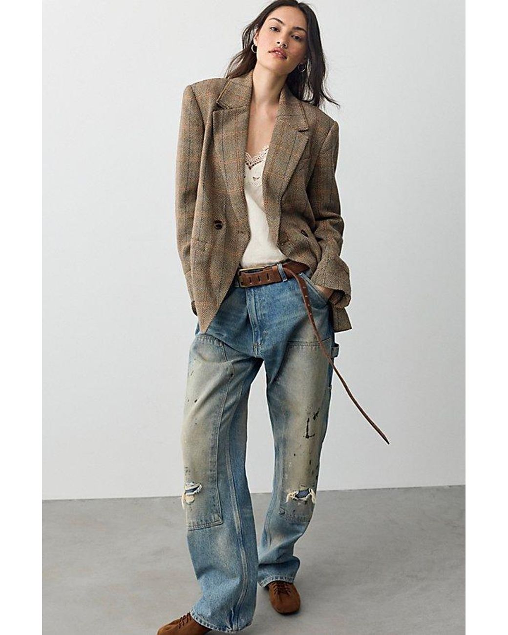 Free People Multicolor Shiloh Blazer Jacket