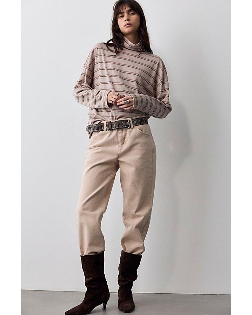 Free People Multicolor Nevada Striped Long-Sleeve Tee By