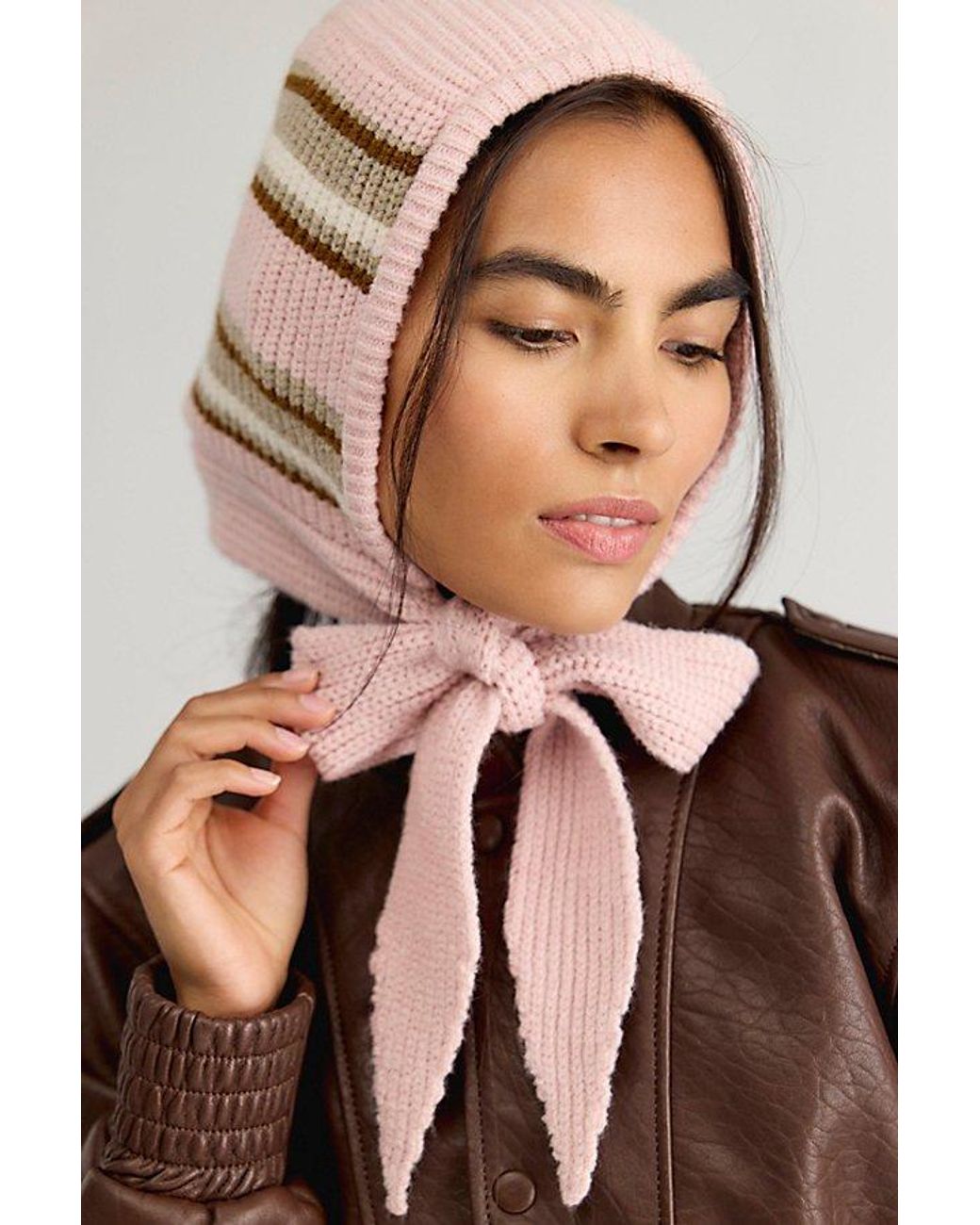 Free People Brown Rugby Stripe Balabonnet