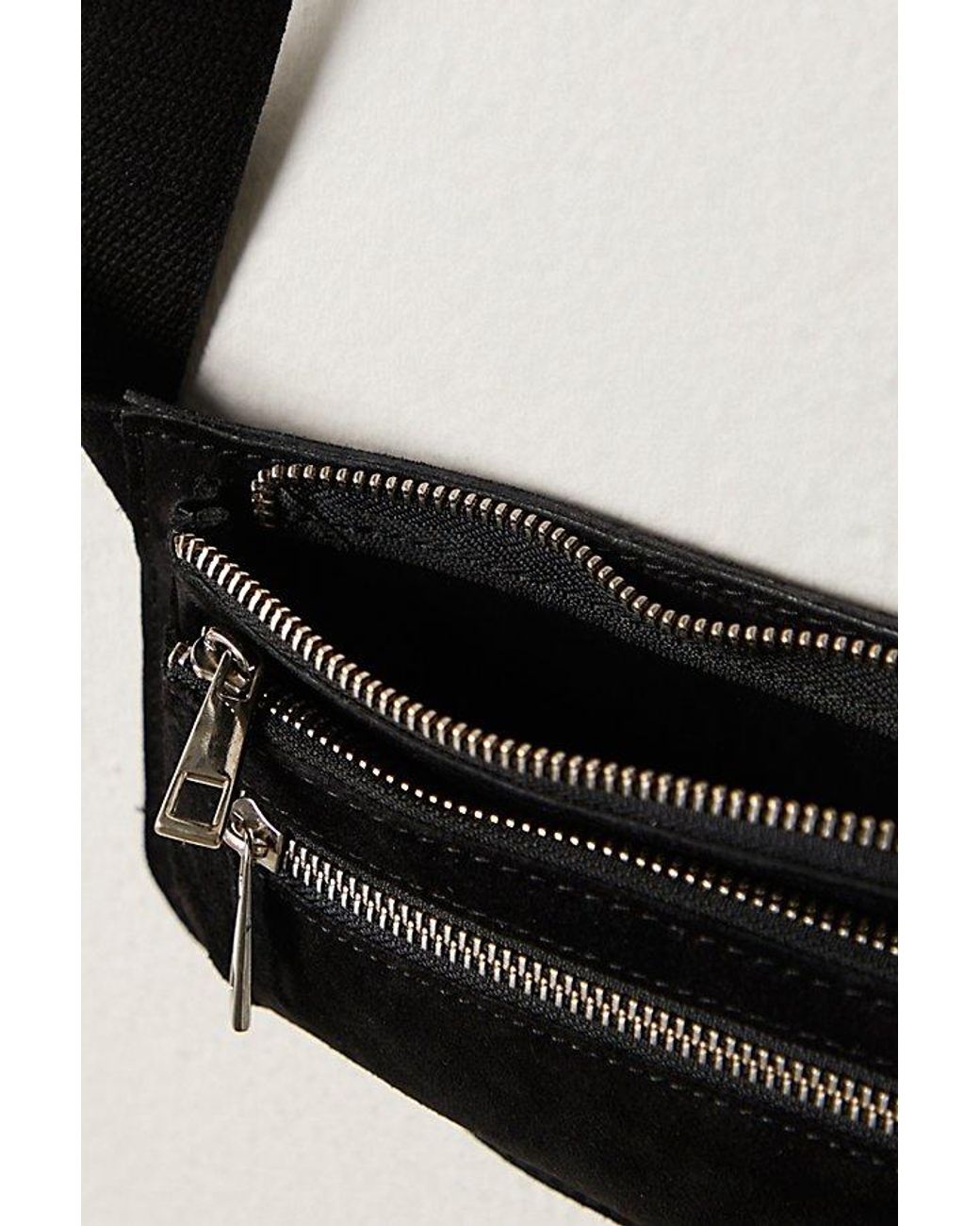 Free People Black Avalon Suede Sling Bag