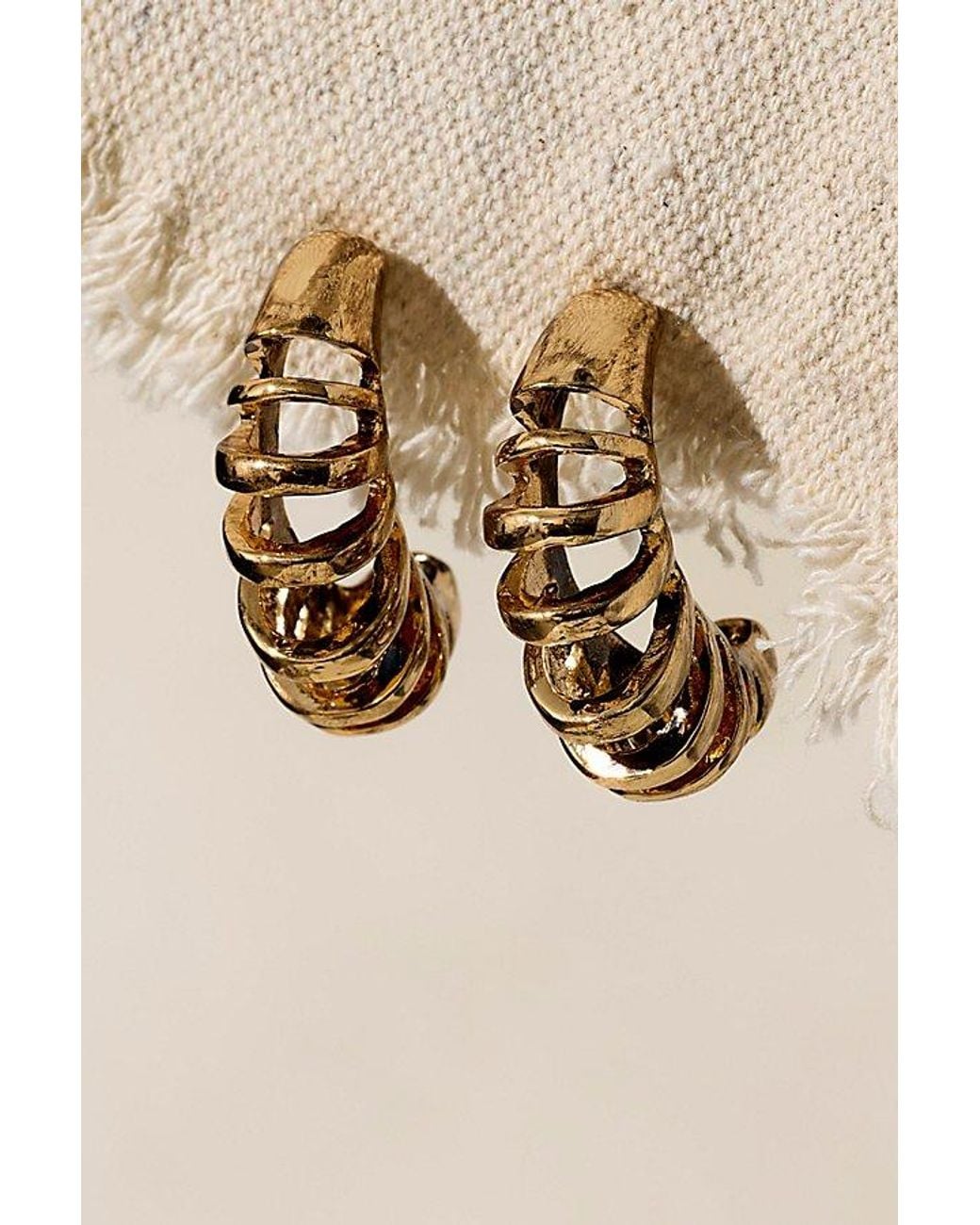 Free People Natural Zuzu Hoop Earrings