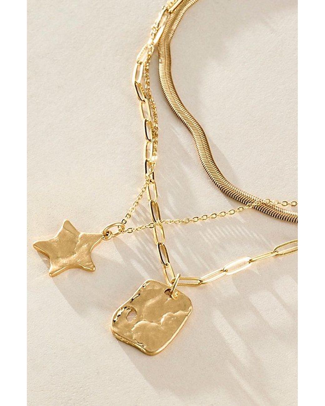 Free People Natural Oversized Coin Necklace