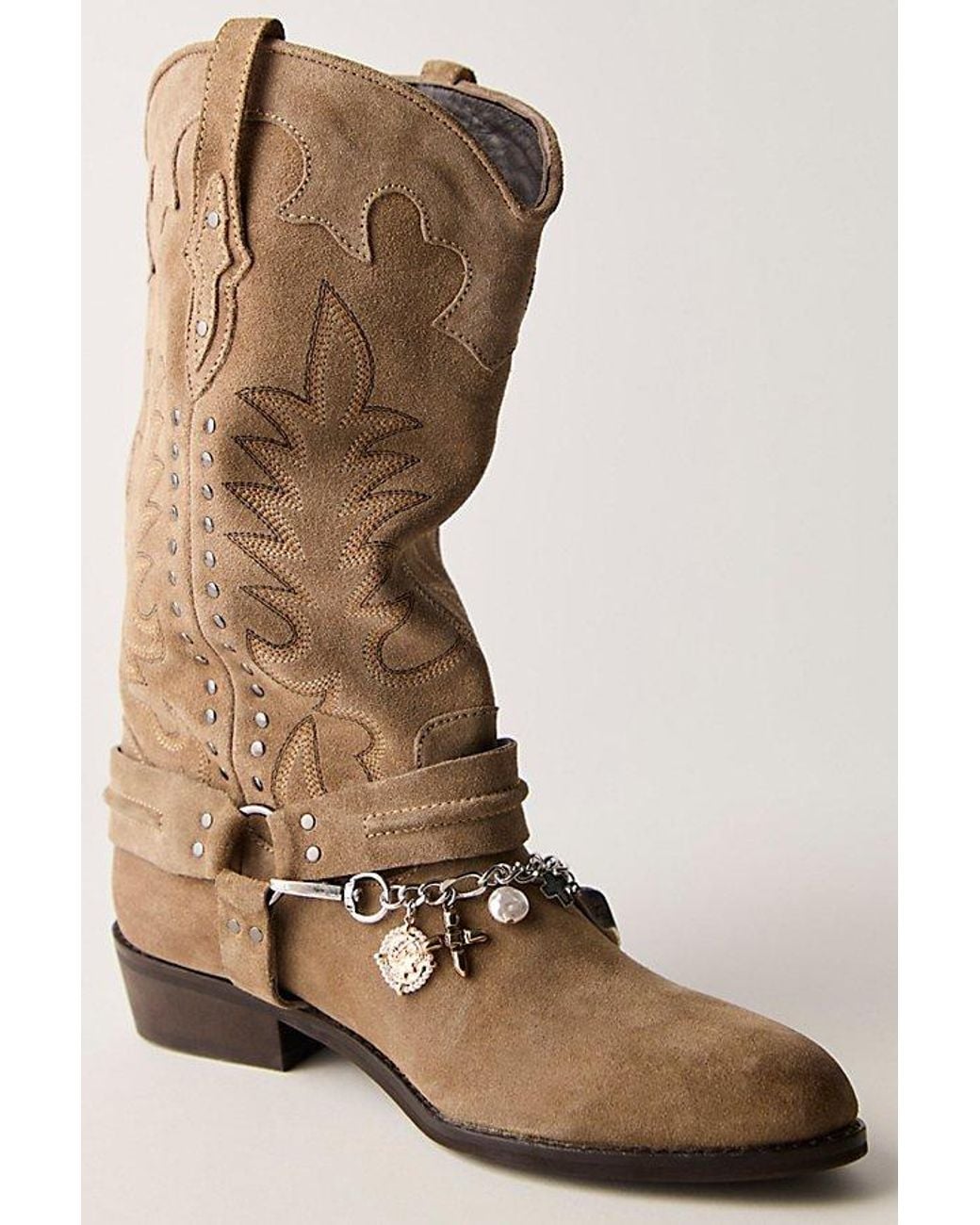 Free People Brown Charmed Boot Swag