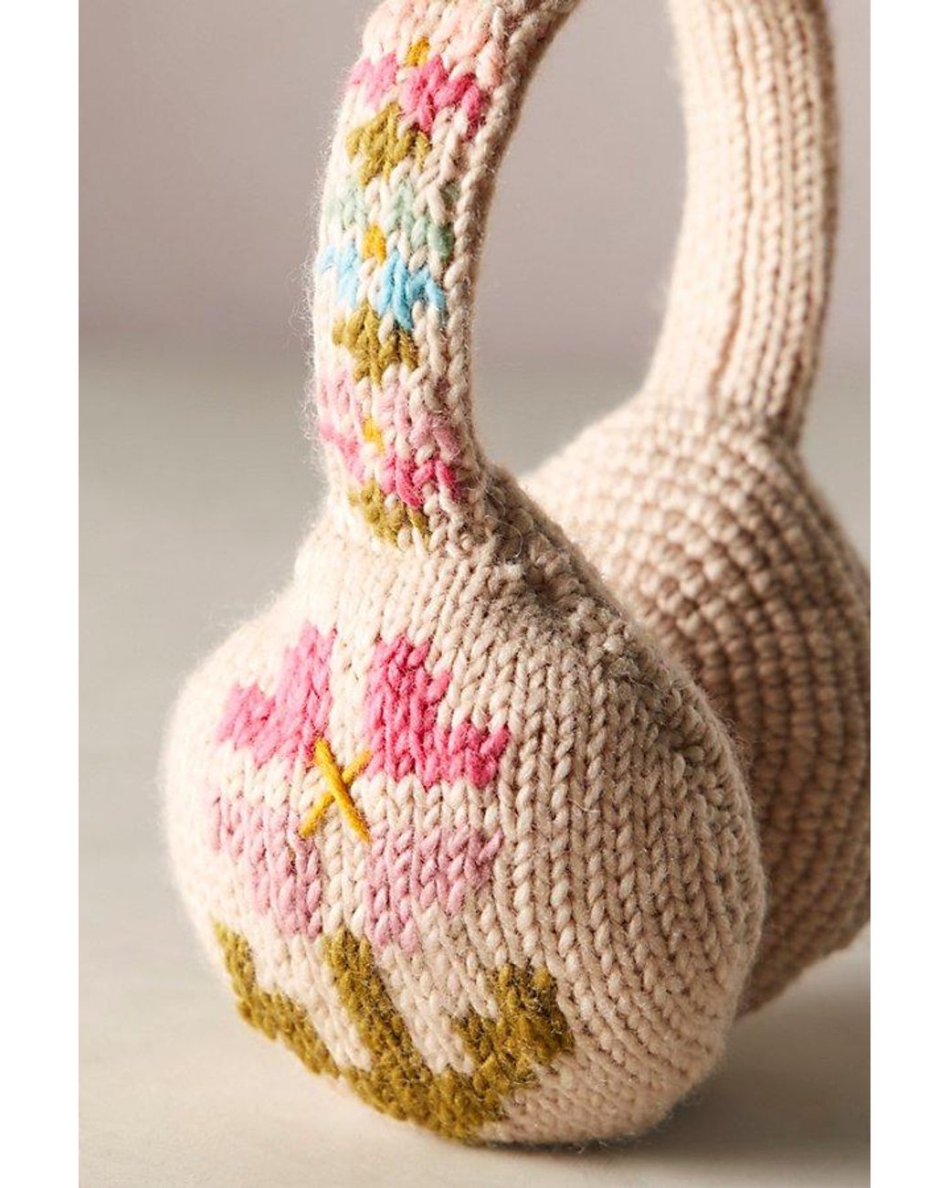 French Knot Natural Leelu Earmuffs By