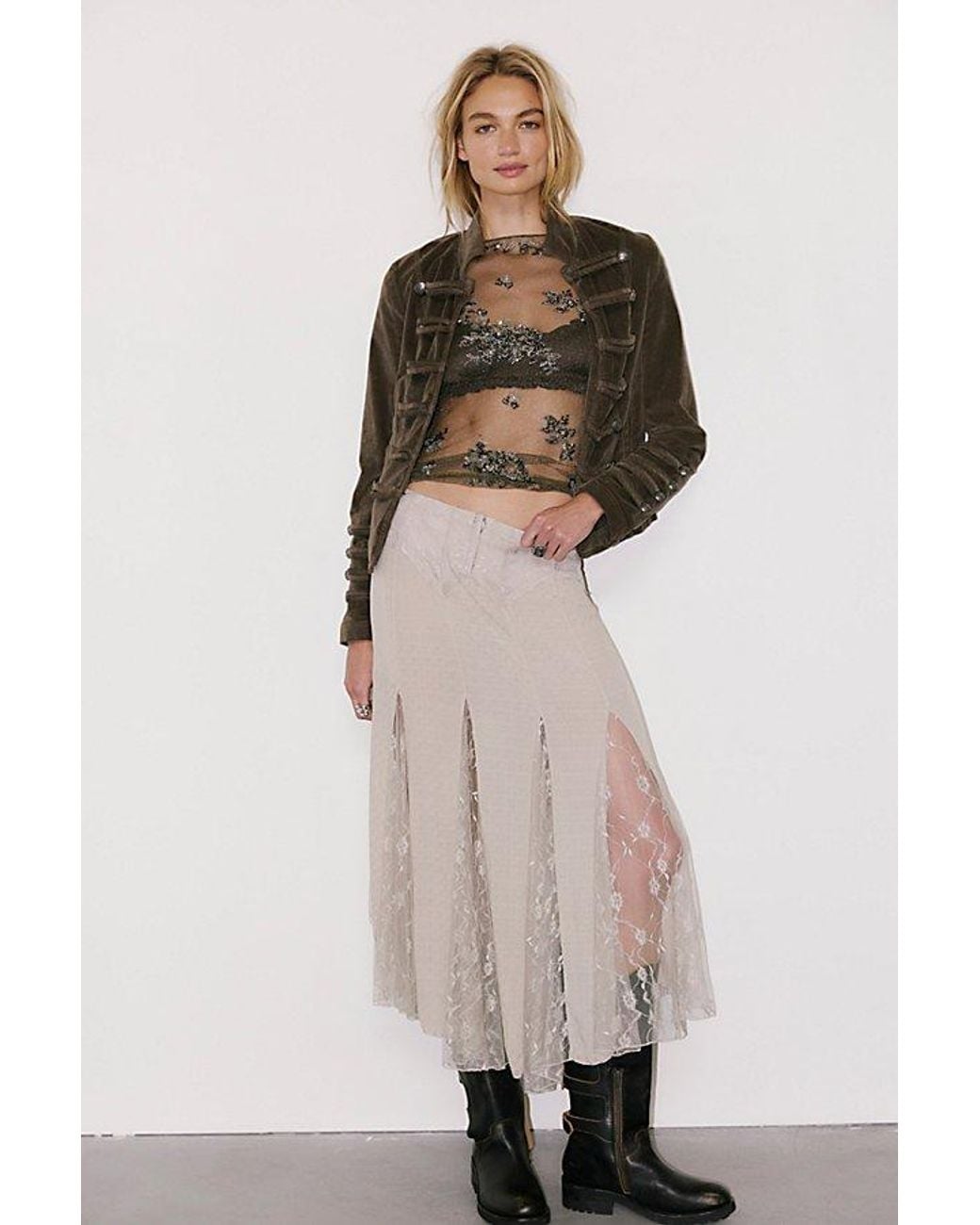 Intimately By Free People Multicolor Nice To Meet You Maxi Slip Skirt By