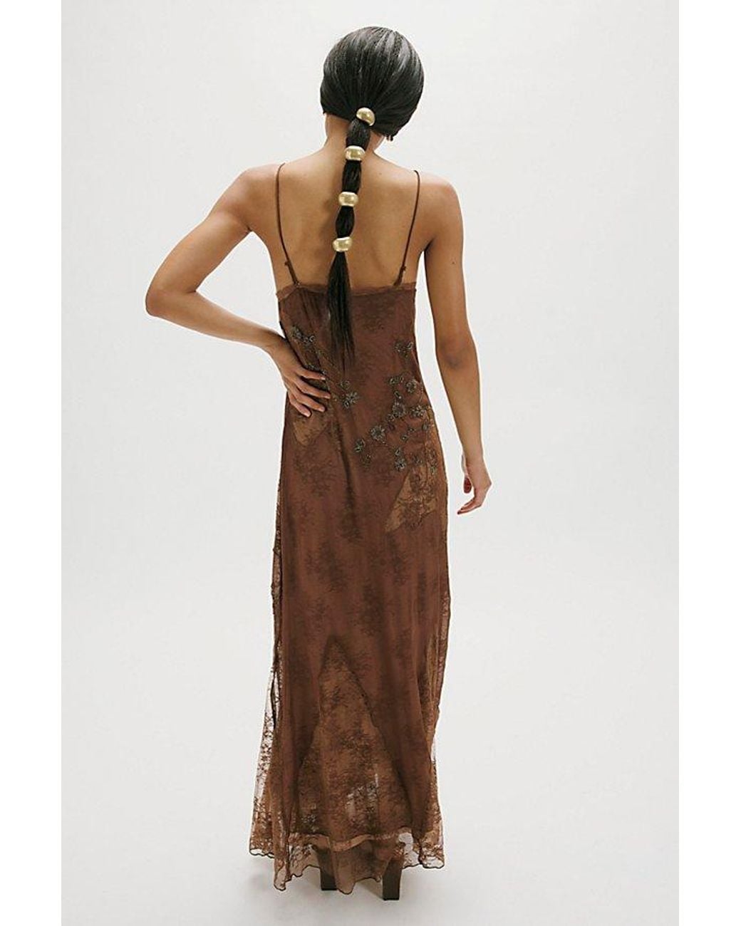 Free People Brown Julio Maxi Dress