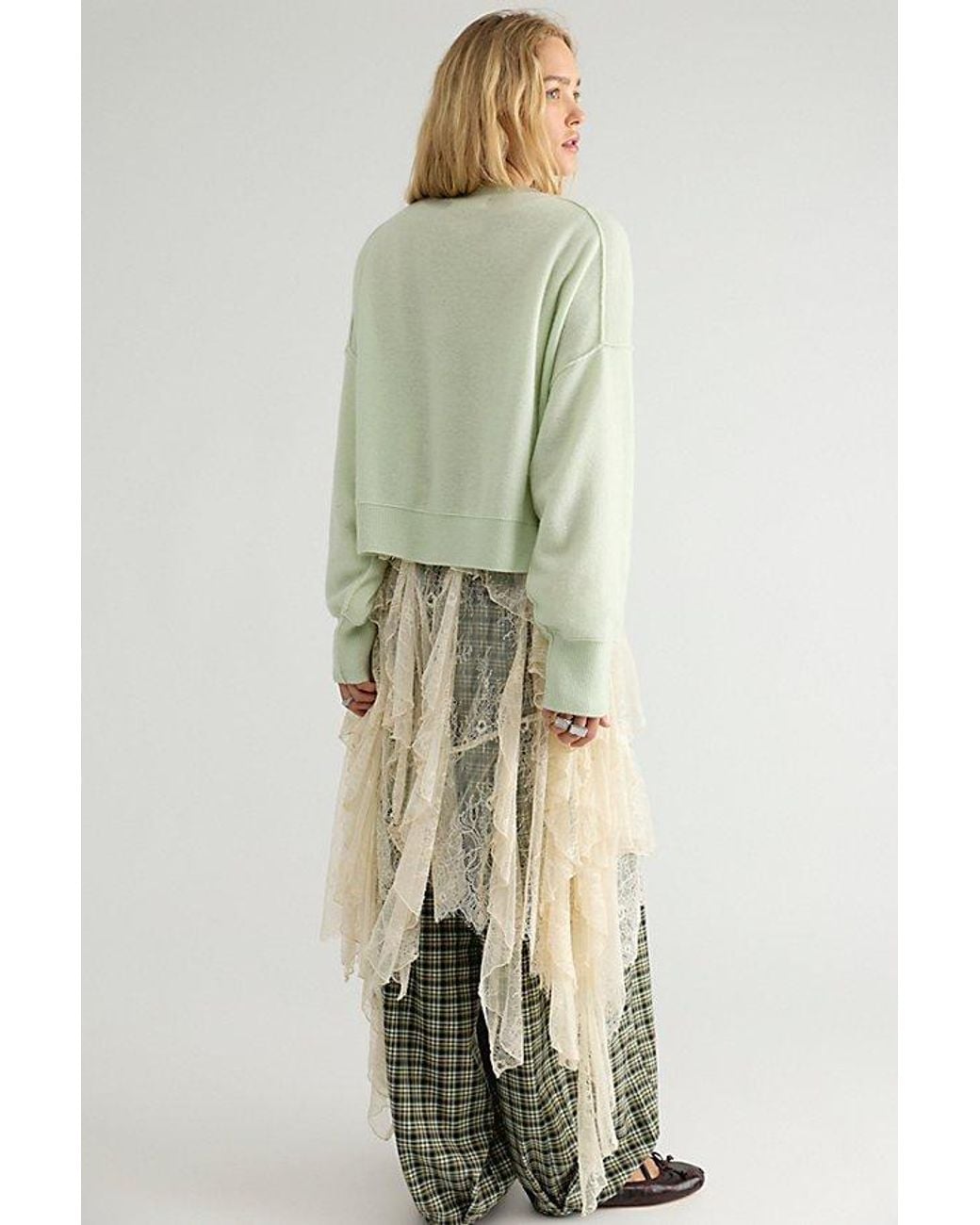 Free People Green Solstice Cashmere Pullover
