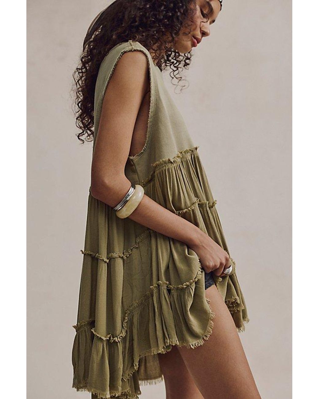 Free People Brown Pixie Babydoll Sweatshirt