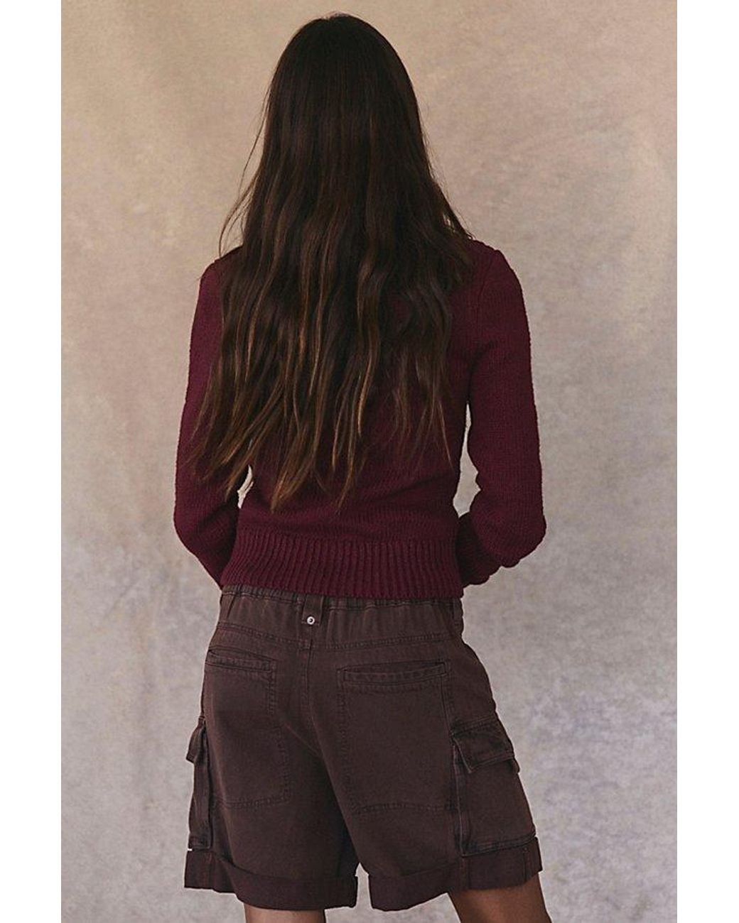 Free People Red Mila Pullover