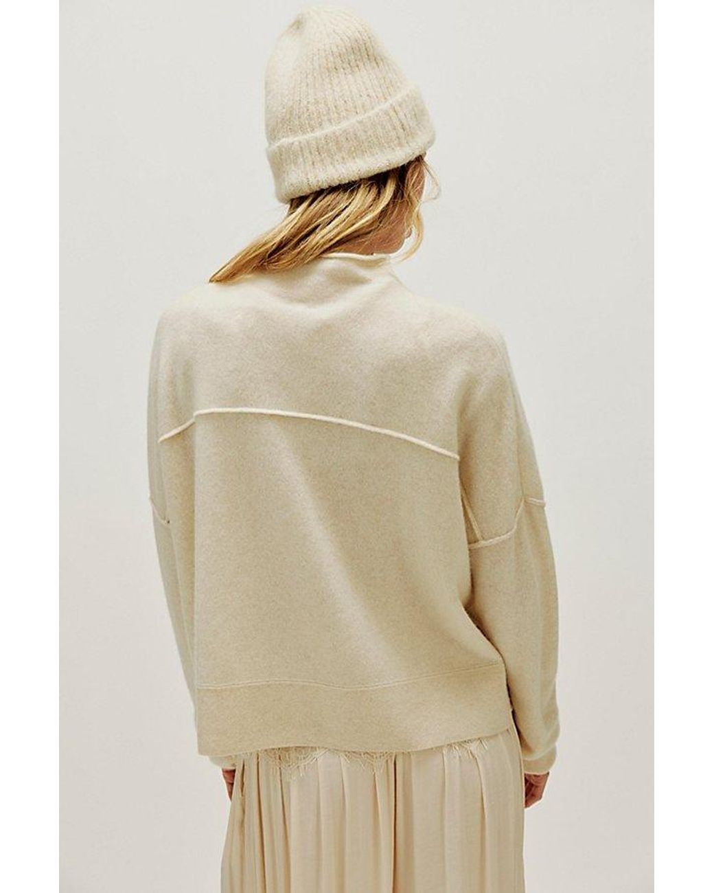 Free People Brown Ambrose Cashmere Turtleneck Sweater
