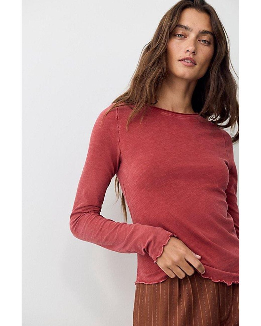 Free People Red We The Free Be My Baby Top