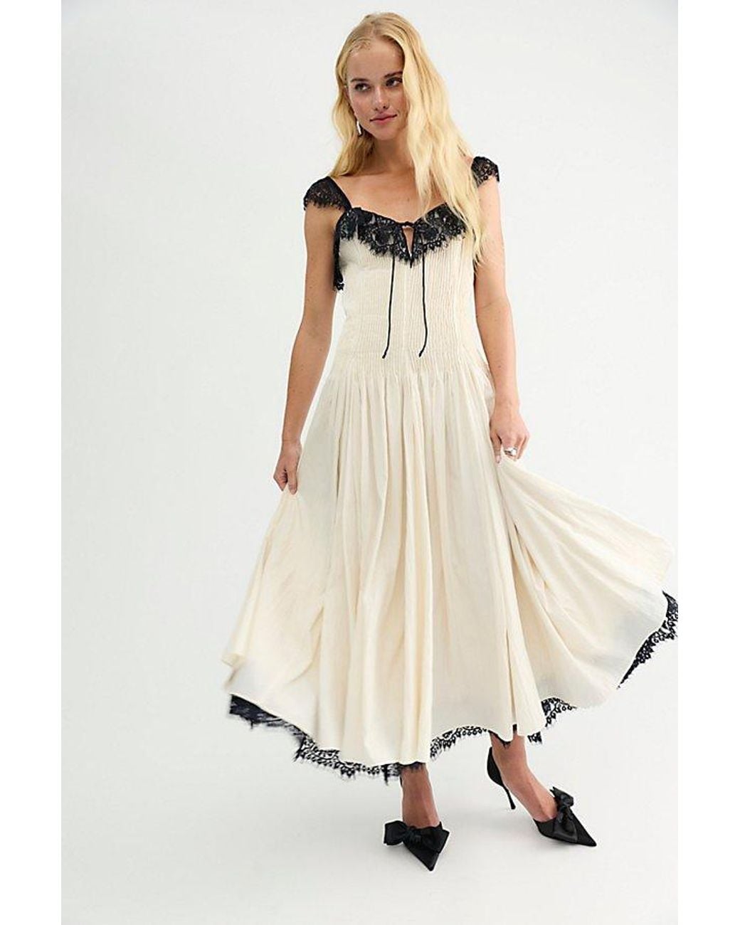 Free People White Aurora Midi Dress