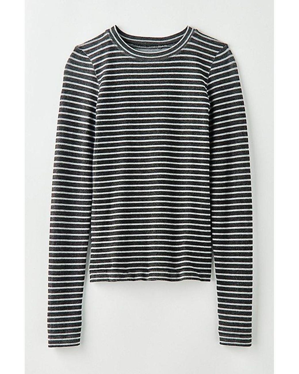 Intimately By Free People Multicolor Just Enough Stripe Crew Neck Long Sleeve By