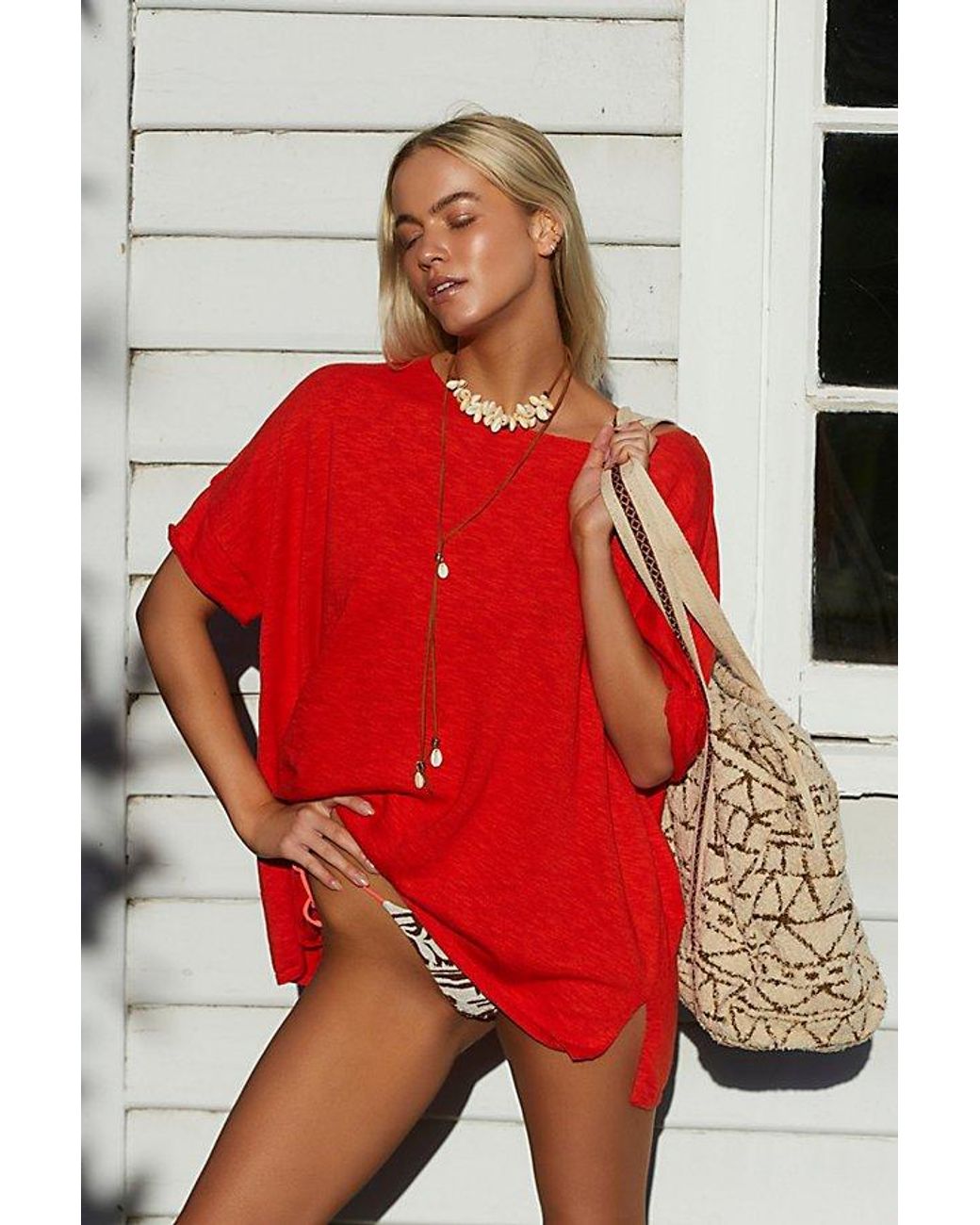 Red free shop people sweater