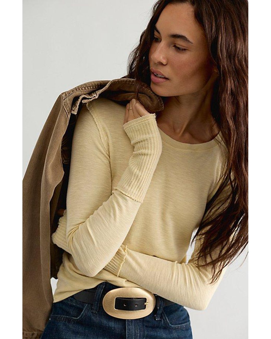 Free People Multicolor Tinsley Long Sleeve Top