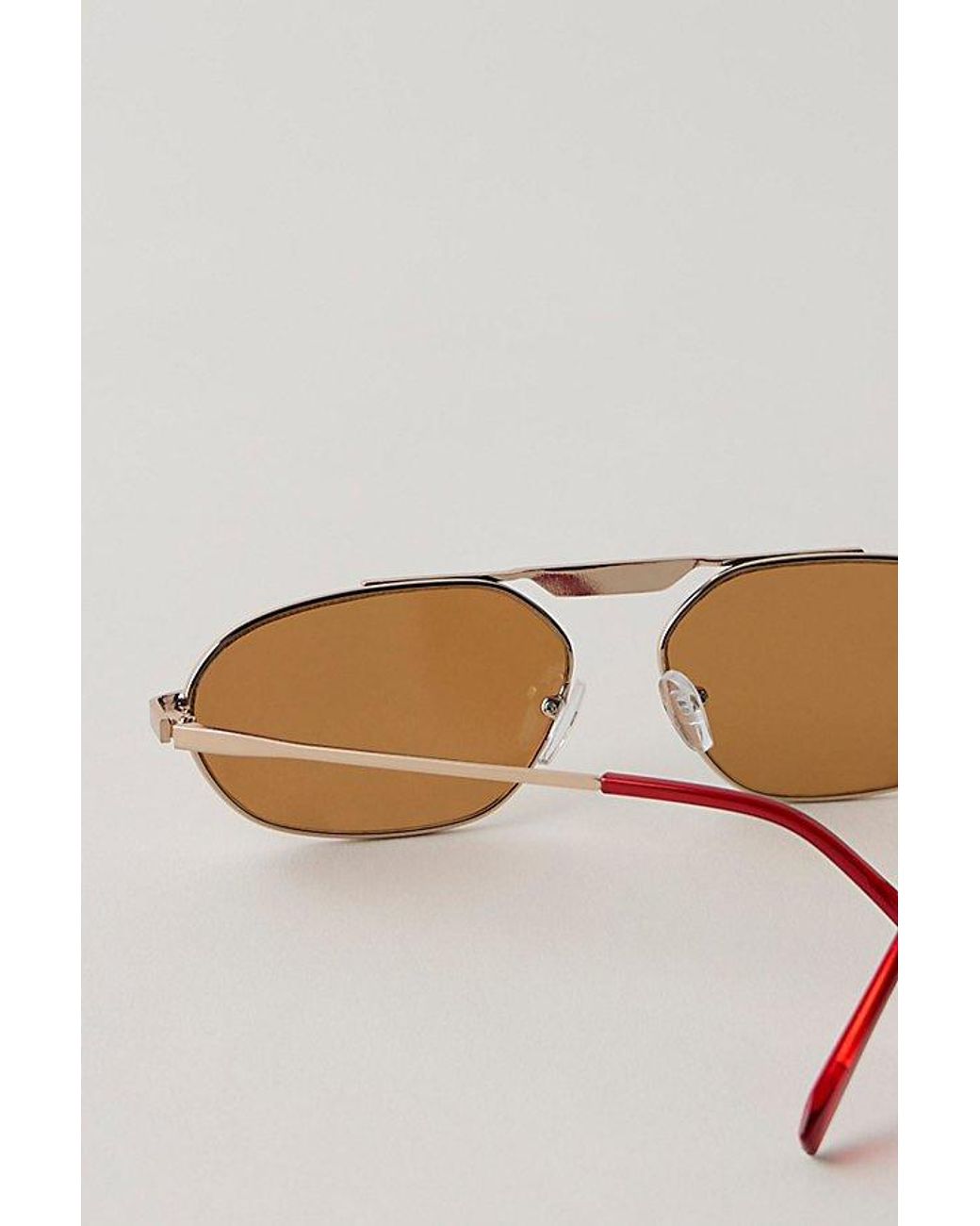 Free People Brown Tavi Aviator Sunglasses