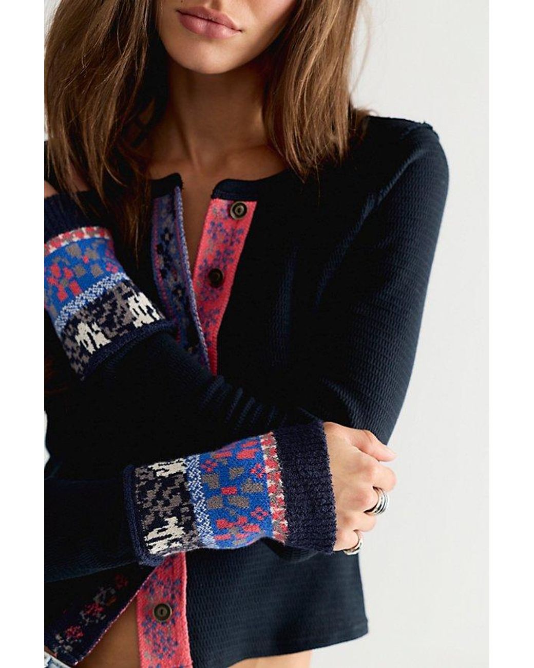 Free People Blue Noa Cardi