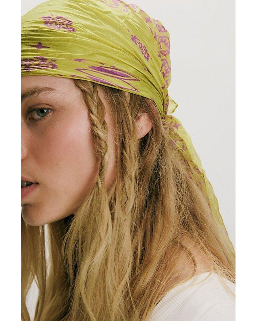 Free People Metallic So Silk Printed Bandana