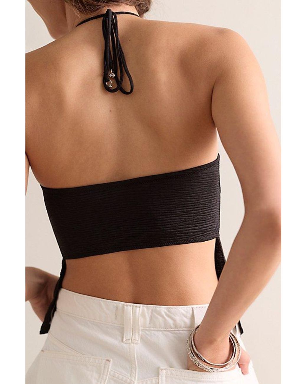 Intimately By Free People Black Evening Out Halter Top By