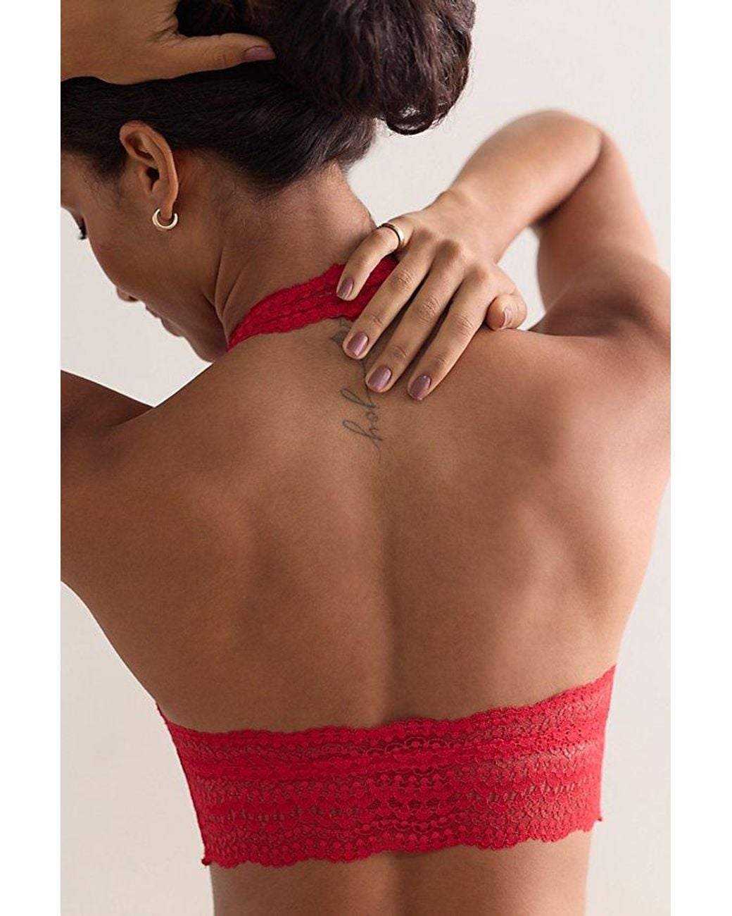 Intimately By Free People Red This Or That Halter Bralette By