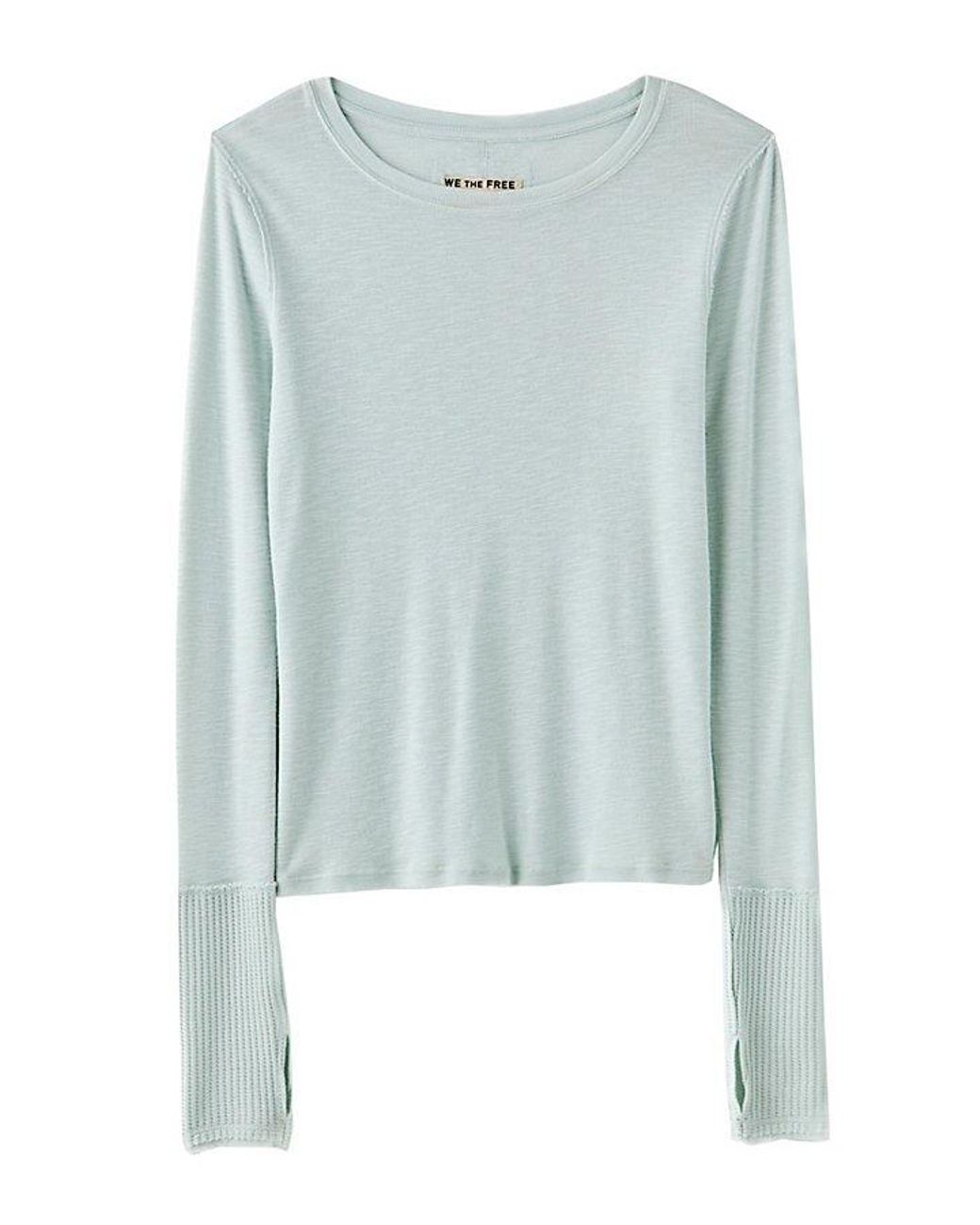 Free People White Tinsley Long Sleeve Top