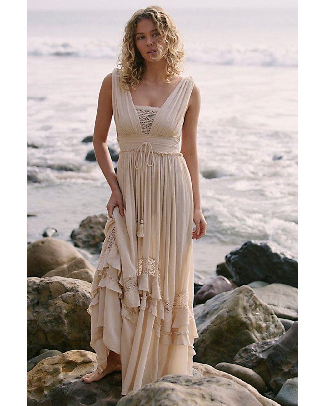 free-est Brown Santa Maria Maxi Dress