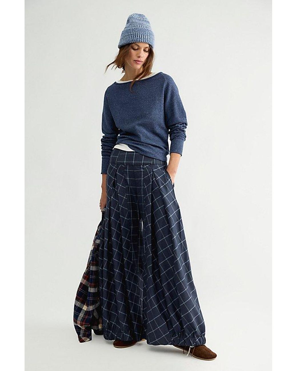 Free People Blue Greatest Hits Pull-On Trousers