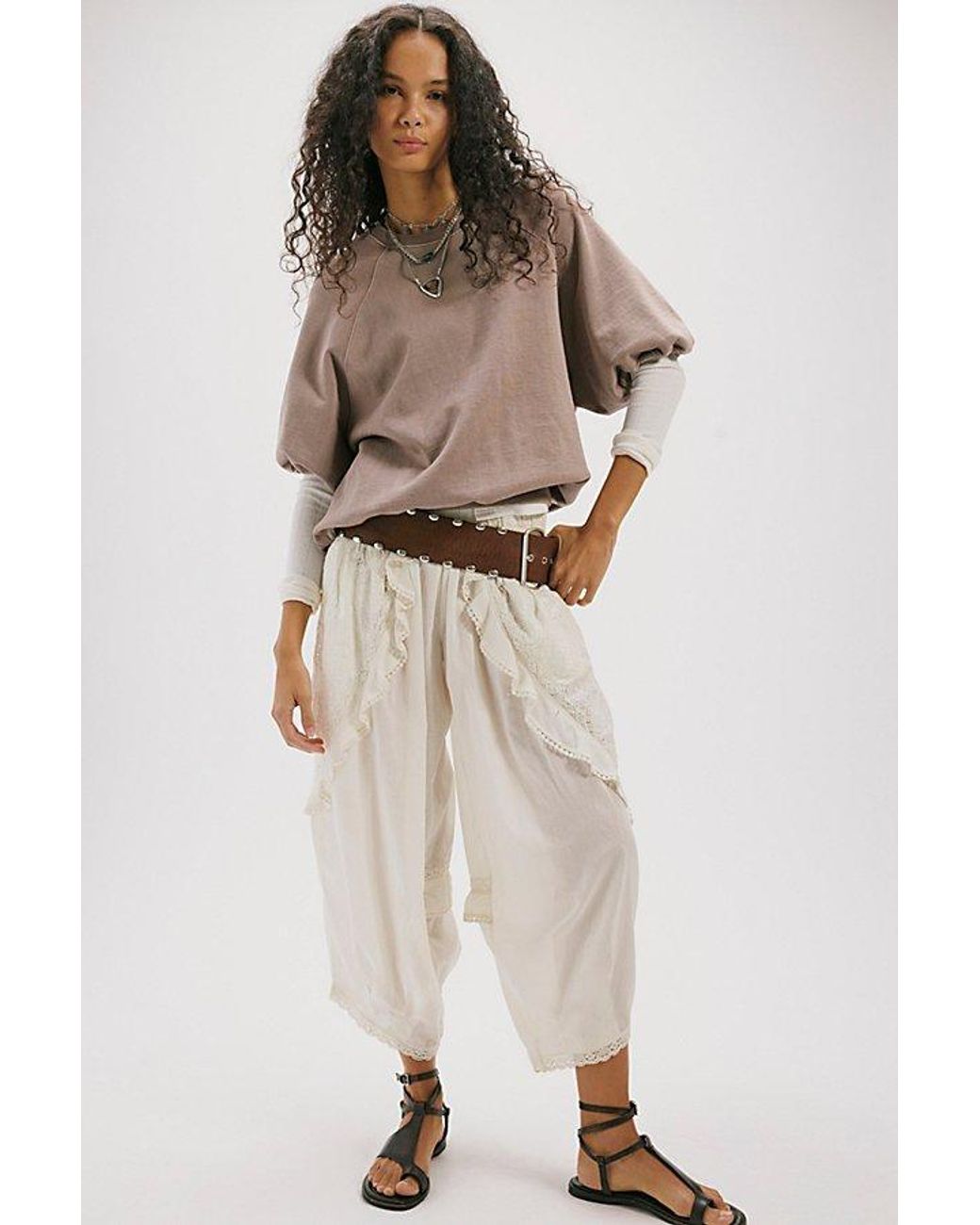 Free People Brown Better On Sweatshirt