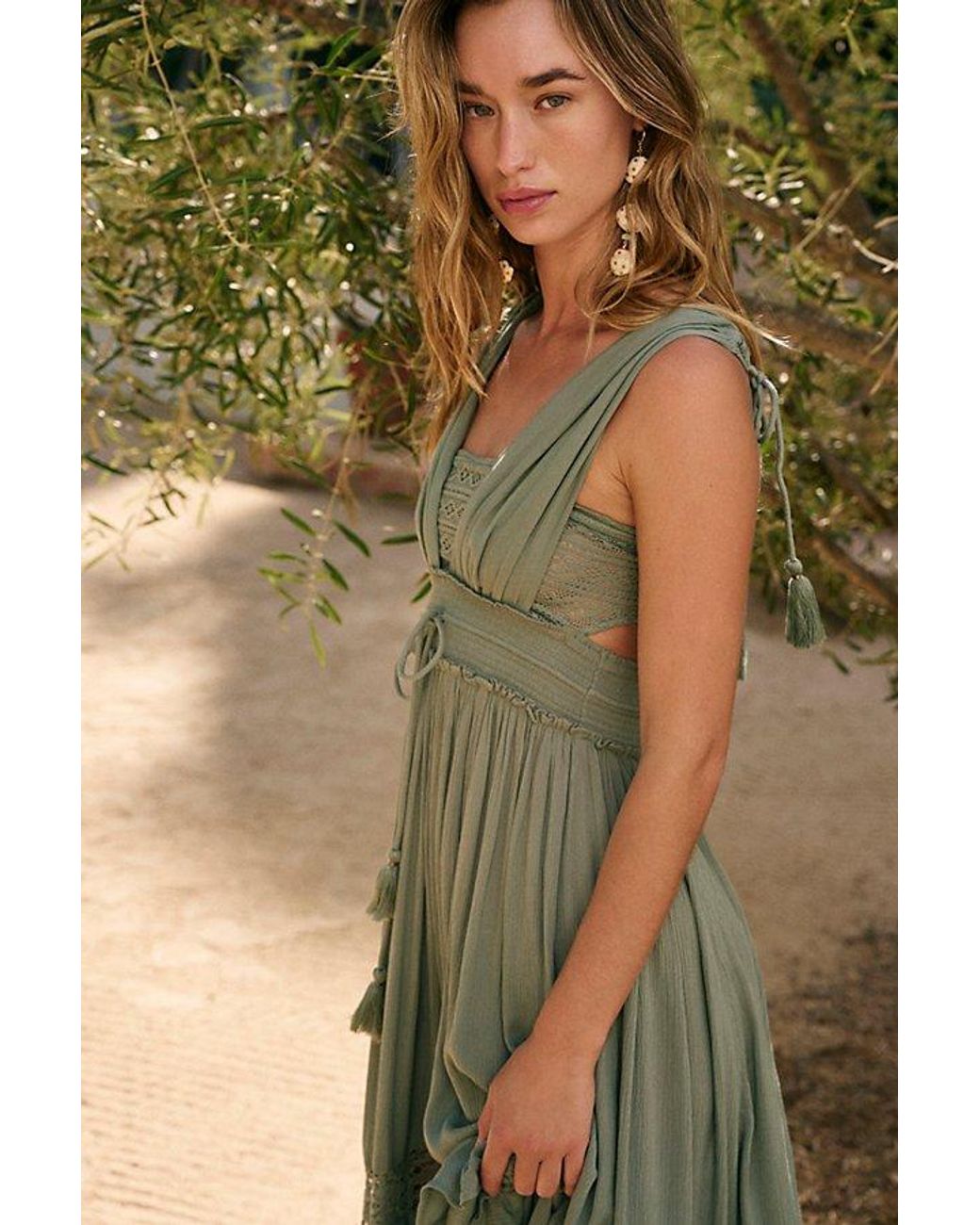 Free People Santa Maria Maxi Dress in Green | Lyst