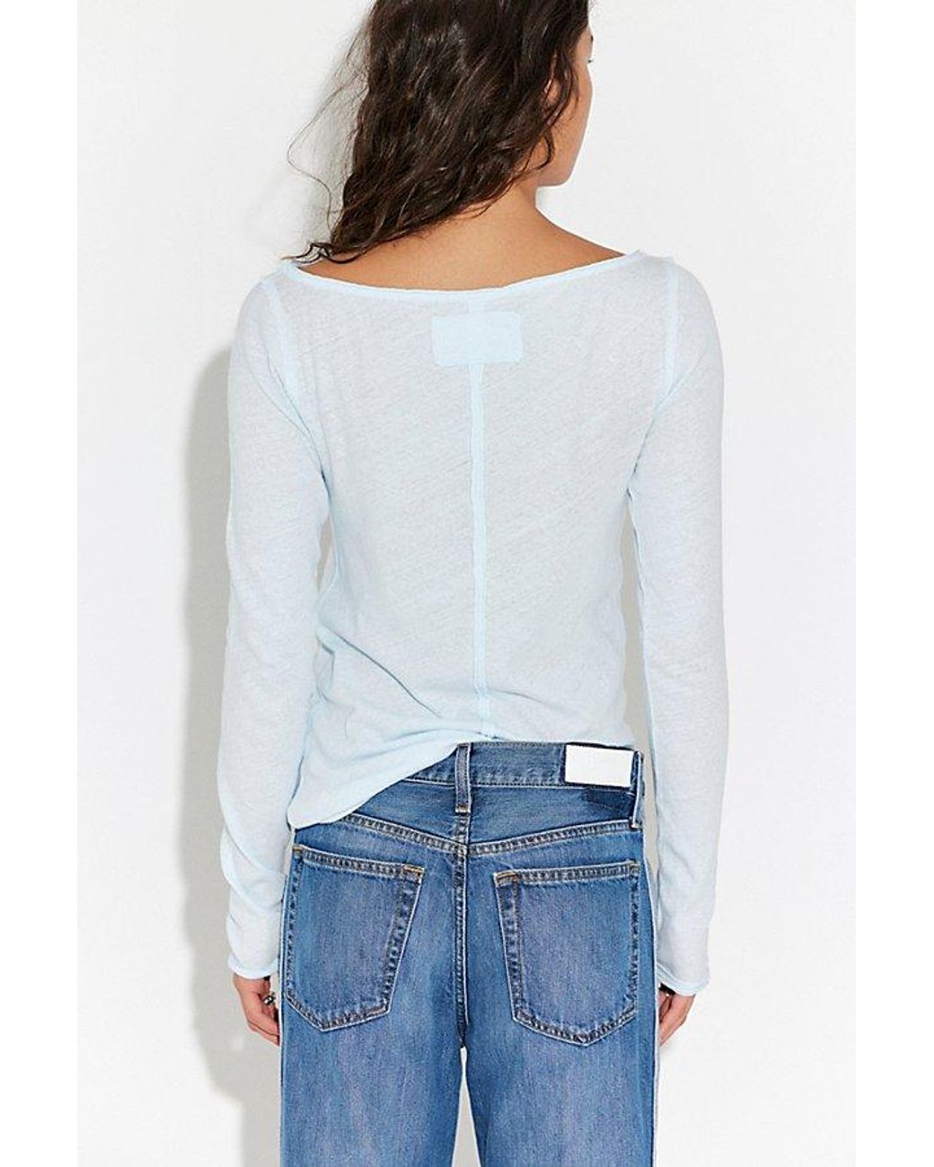 Free People White Most Loved Long Sleeve
