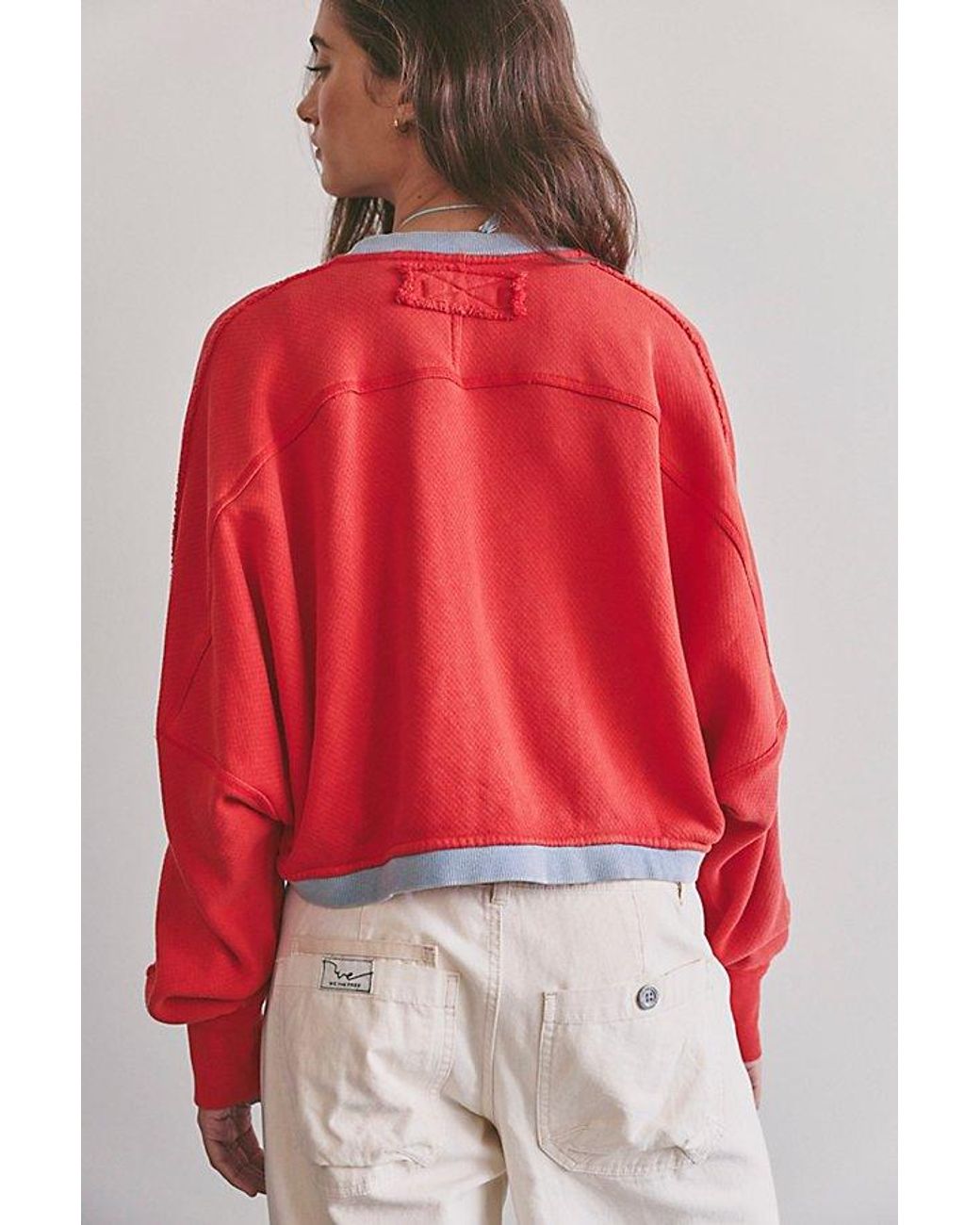 Free People Red Charm Bolero Cardi