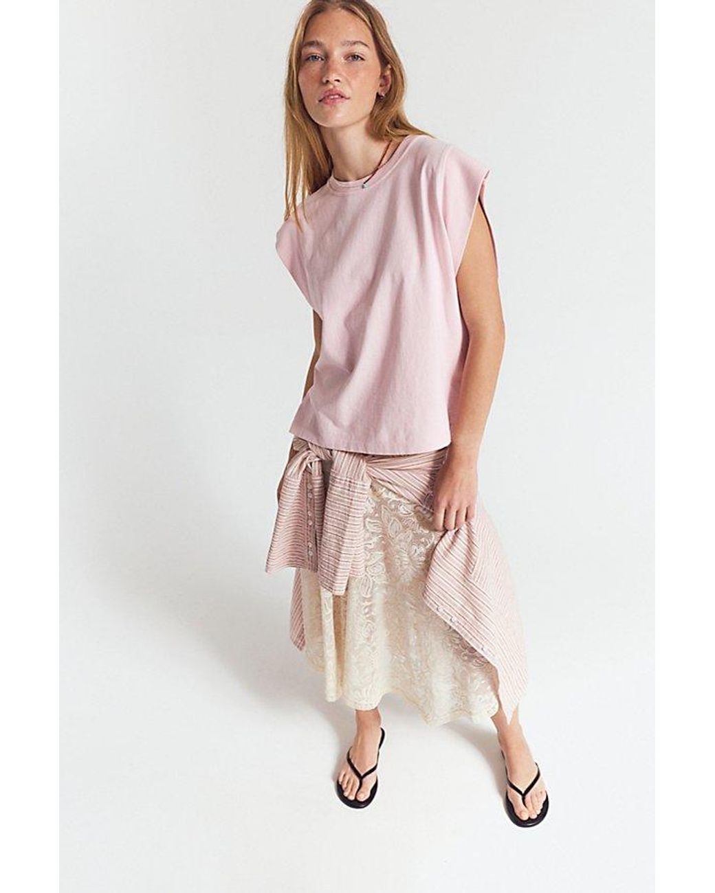 Free People Multicolor Atlas Muscle Tee