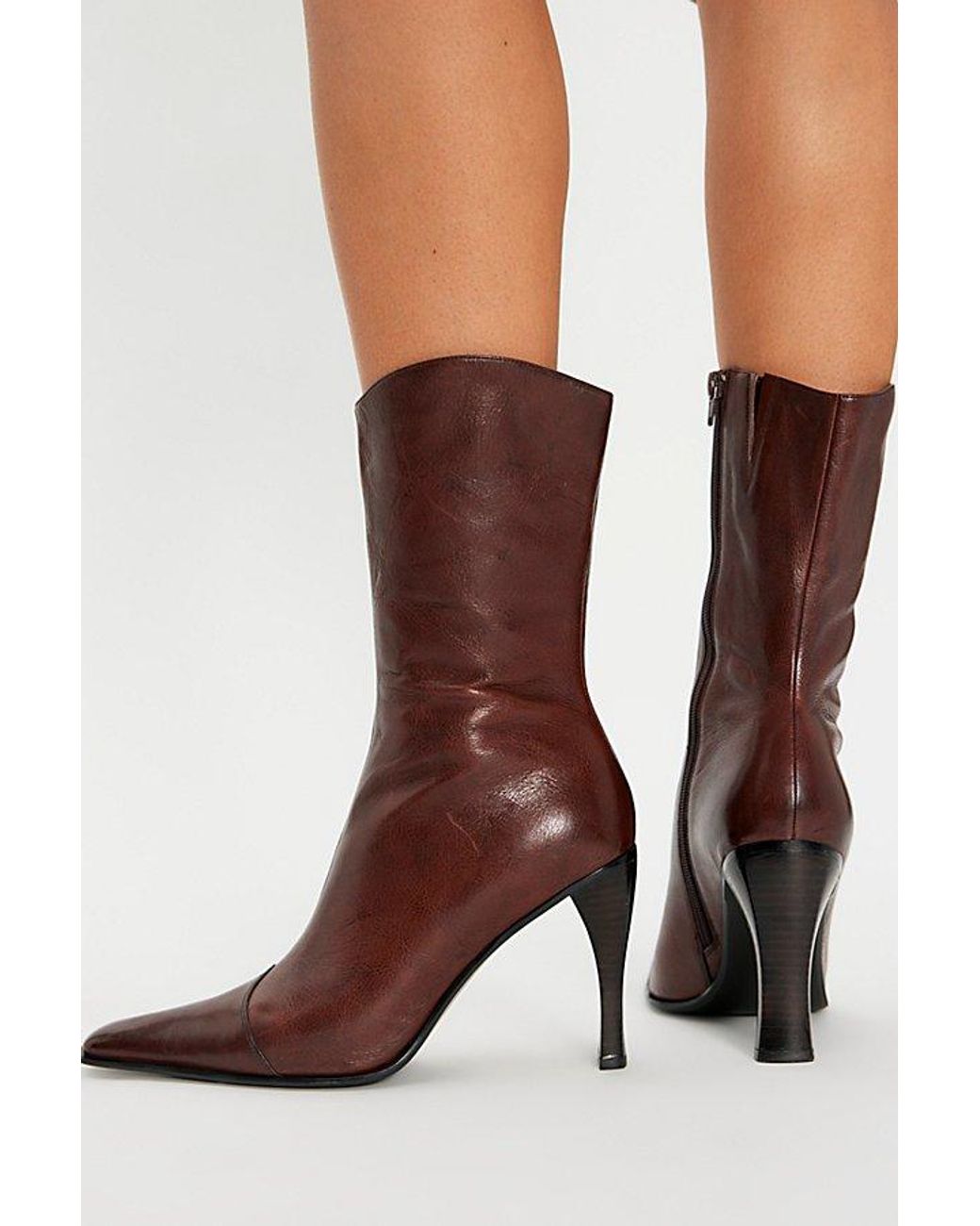 Jeffrey Campbell Brown Sweet Talker Snip Toe Boots