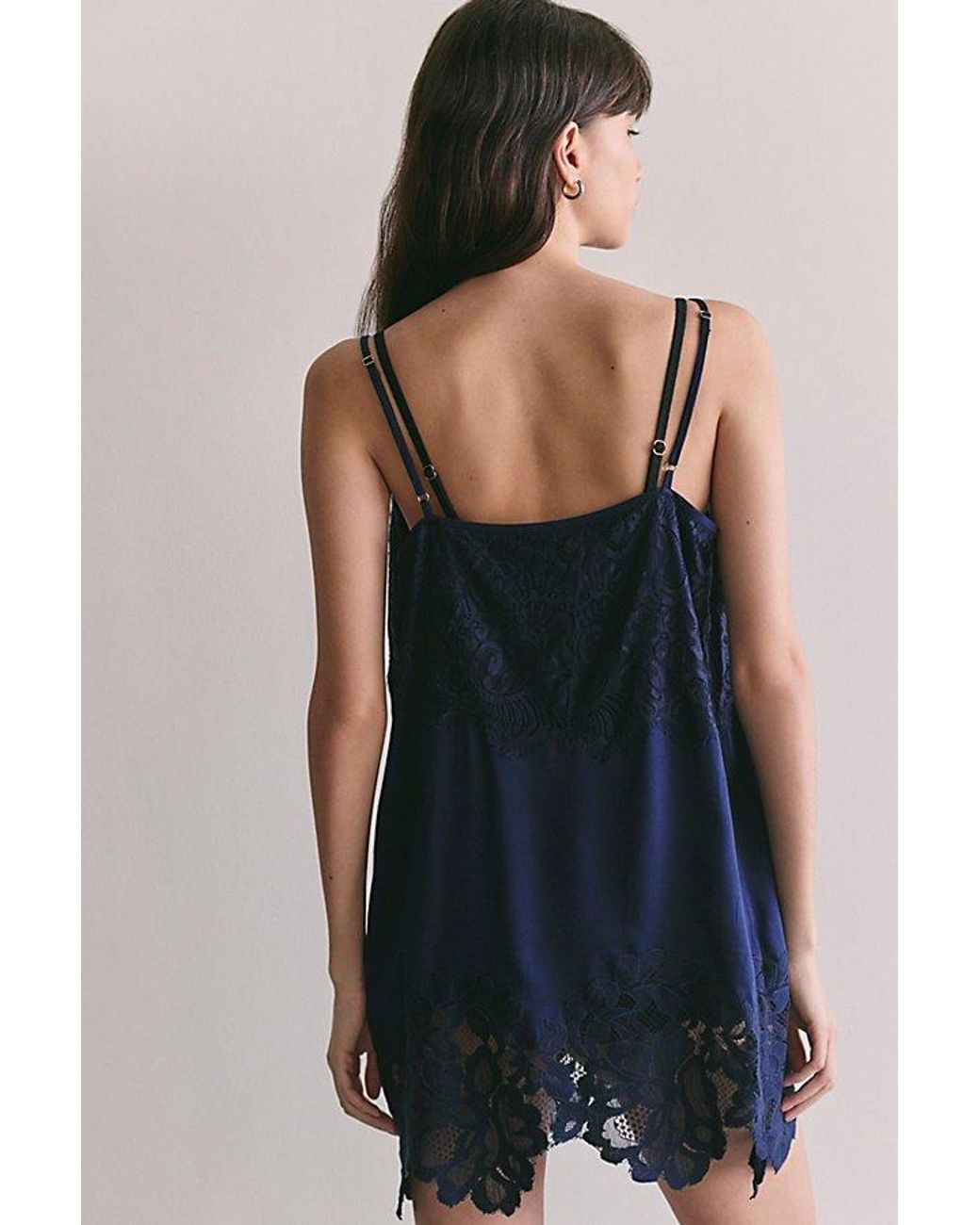Intimately By Free People Blue Sweet Heirloom Mini Slip Dress By