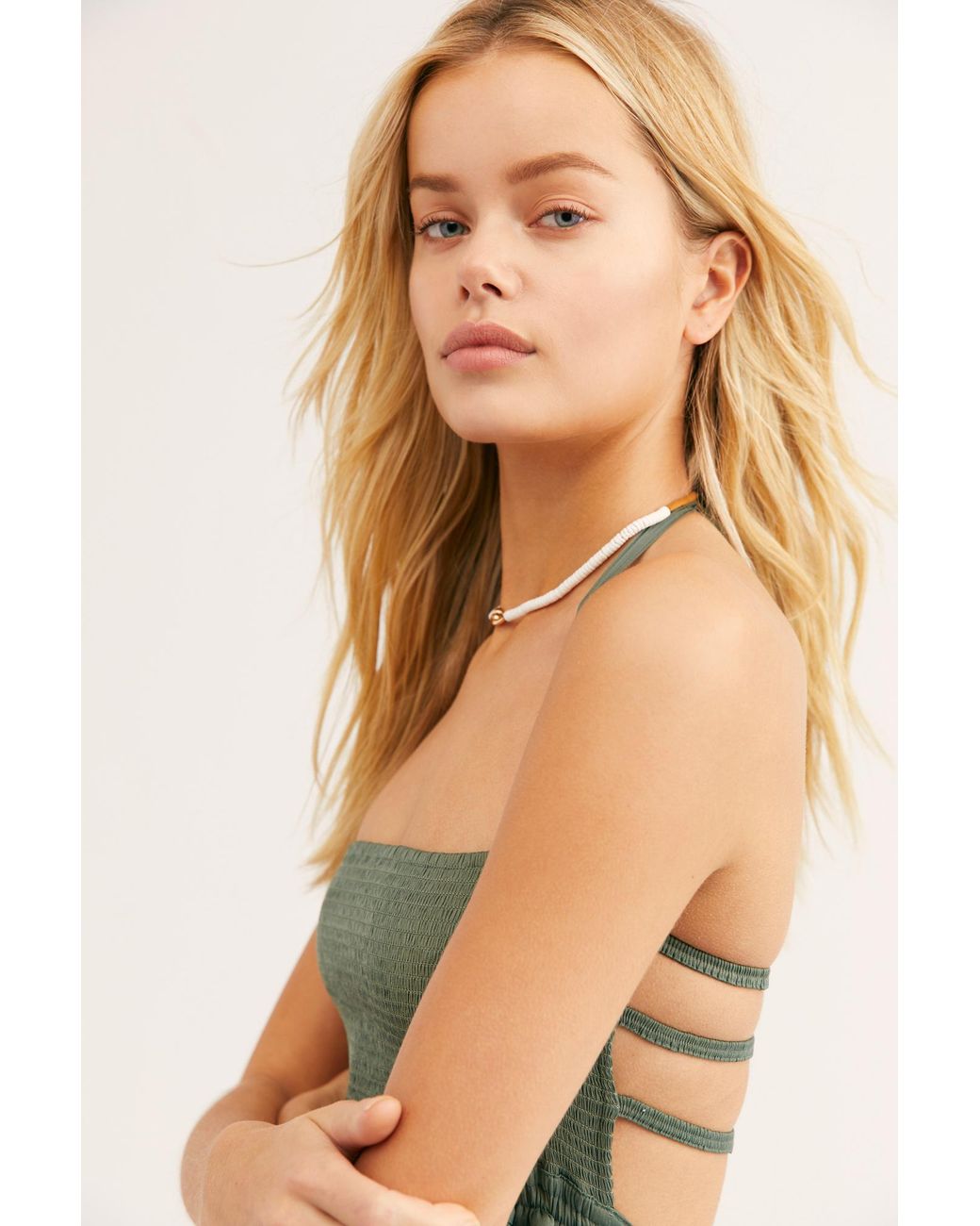 Free People Extratropical Shiny Dress in Green Lyst