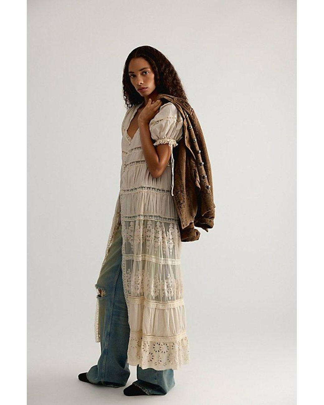 Free People Natural Dream Haze Maxi Top
