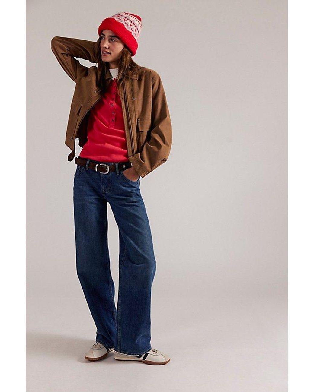Free People Red Jamie Henley